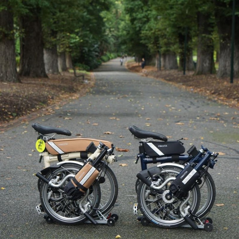 Vincita VOYAGE Frame Bag for Brompton Bike (Black, Small) -