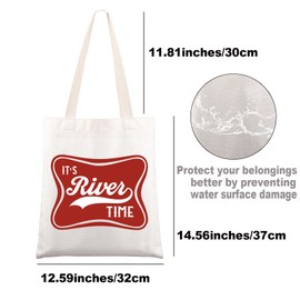 MYSOMY River Time Tote Bag River Life Gifts River Rat Gifts River Lover Gift It's River Time River Vacation Travel Bag River Vibes Gifts, River Time Tb Uk