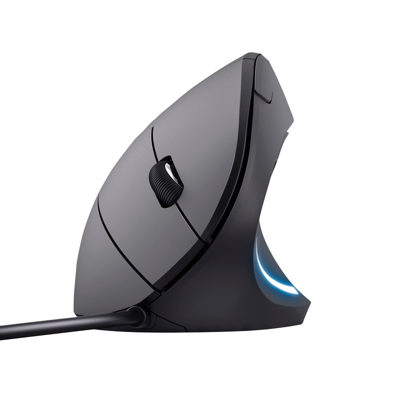 Trust Verto Wired Ergonomic Mouse, Vertical Mouse with LED Illumination,