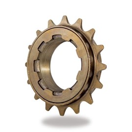 TSTRAUM Single Speed Bicycle Freewheel 16/18 Teeth Flywheel, One Speed Replacement Accessories Compatible with 1/2 Inch x 1/8 Inch Bicycle Freewheel (Brown 16T)