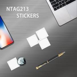 50PCS NFC Tags NTAG213 NFC Stickers, Fully Programmable NFC 213 Stickers Round 25mm, 144 Bytes Memory Works with Android and All NFC Enabled Devices