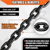 YATOINTO Grade 80 Log Chain 3/8'' X 14 Feet with