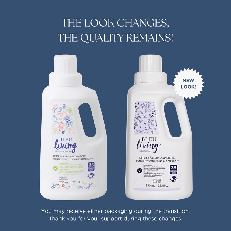 Bleu Lavande - 3 Pack Natural Liquid Laundry Detergent -