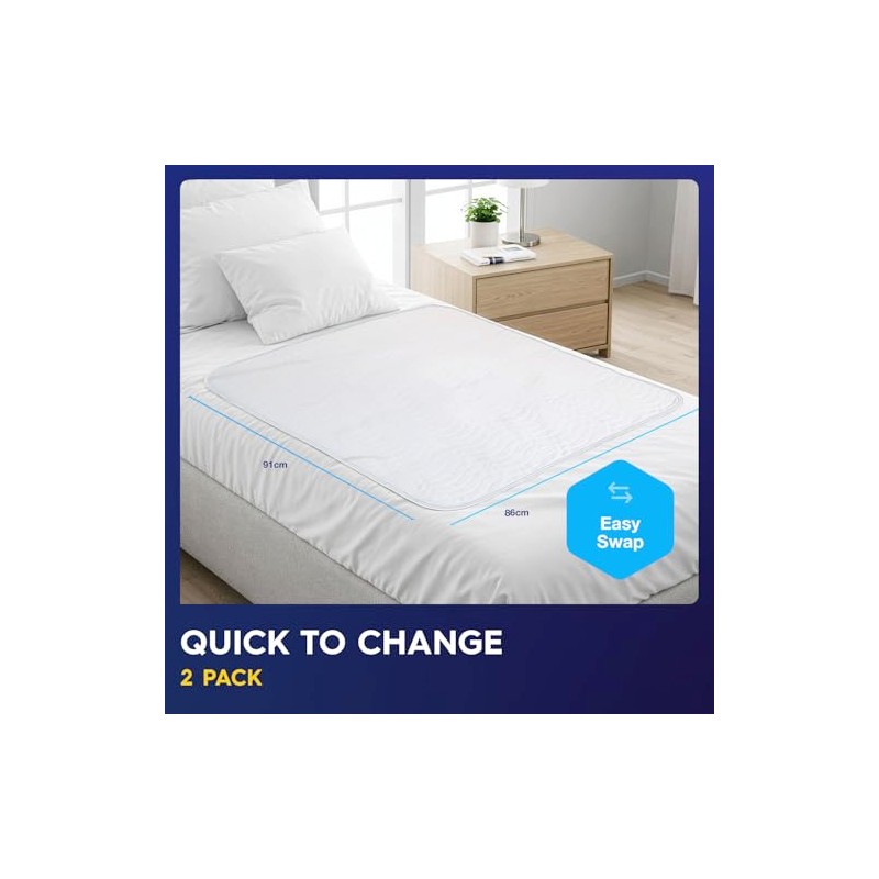 2 x PULP Essential Washable Incontinence Bed Pads | For