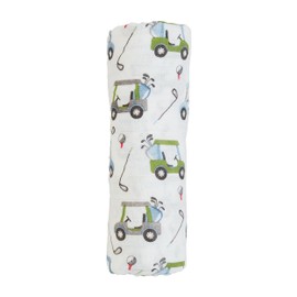 Mud Pie Kids White Golf Swaddle; 47" X 47"