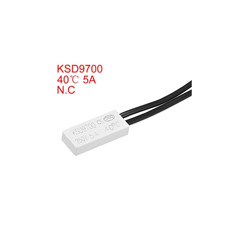 sourcing map Normally Close Temperature Switch, 40°C N.C 5A Thermal
