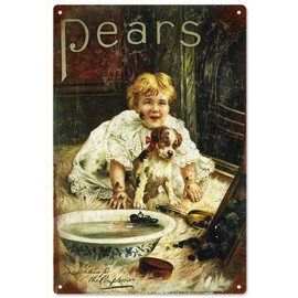 Vintage Looking Pears Soap Advertisement Sign