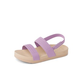REEF Kids' Water Vista Platform Sandal, Water Friendly, Adjustable Strap, Lavender, 4