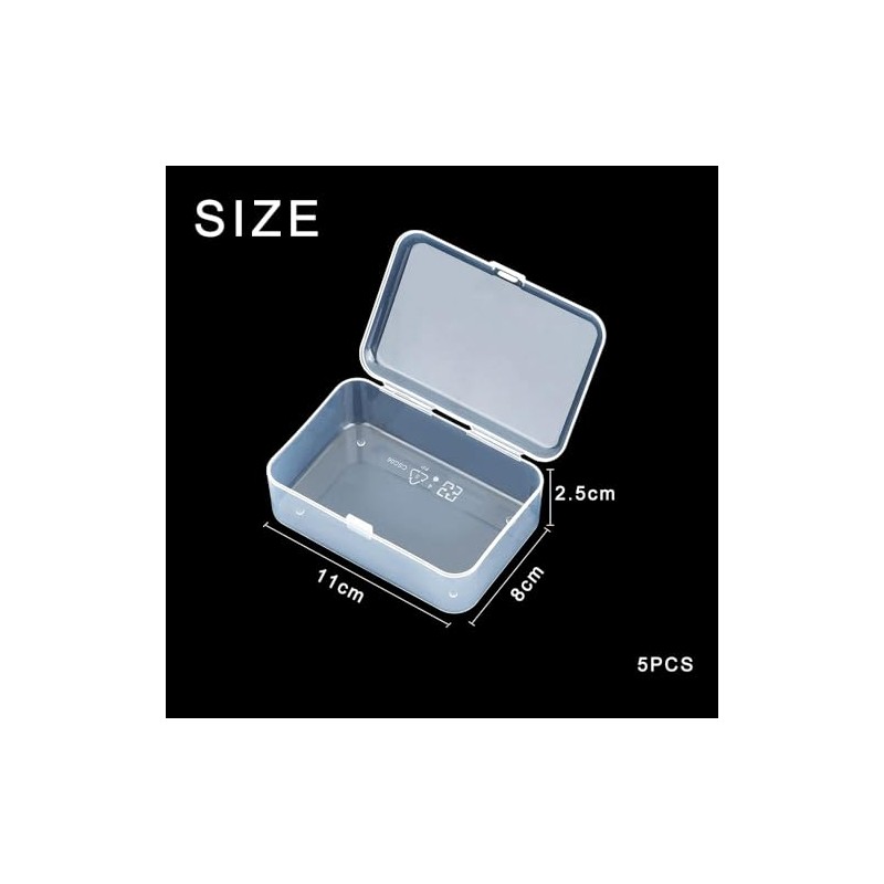 Aoktorkit 5PCS Square Transparent Plastic Organizer;11.3 * 8.4 * 2.9cm