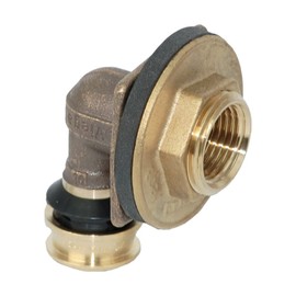 Viega Raxofix 5332.11 Wall Feed-Through Gunmetal Angled 16 mm x 1/2 Inch Female x 3/4 Inch G x 35 mm