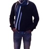 Mens Winter and Fall Cashmere Feel Blue Scarf (Navy Blue)
