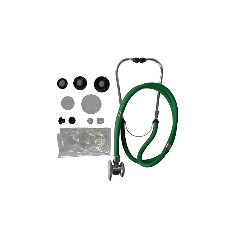 TIGA-MED Rappaport Stethoscope with Double Diaphragm Green / Includes Spare