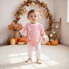ZAXARRA Baby Girl Romper Long Sleeve Round Neck Goose Embroidery