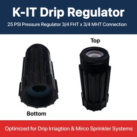 K-IT Drip Regulator - 25 PSI Hose Thread Pressure Regulator – Precise Water Control for Drip Irrigation