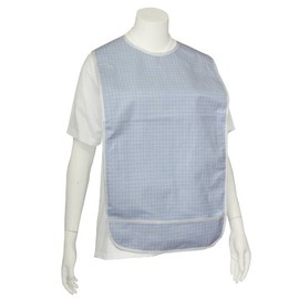 Adult Vinyl Adult Bibs with Crumb Catcher - Blue Style #6-3 Pack