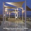 INFRANGE Waterproof 8' x 16' x 17.9' Sun Shade Sail