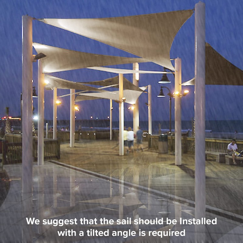 INFRANGE Waterproof 8' x 16' x 17.9' Sun Shade Sail