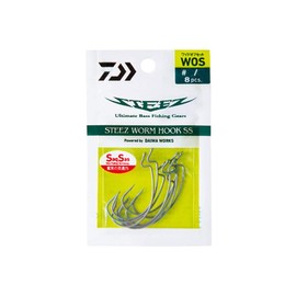 Daiwa #4/0 Wide Offset Steez SaqSas Worm Hook for Bass Fishing