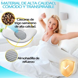 Almohada Lumbar para Dormir,Almohada Lumbar de Masaje eléctrico.Memory Foam para Aliviar el Dolor de Espalda,cojin para Silla y Respaldo de Oficina Adecuado para Camas, sofás, Asientos de Coche.