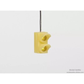 D5 DEM Model Smiths O Scale Traffic Light / Signal - Yellow/Yellow Vertical w/o Metal Bezel