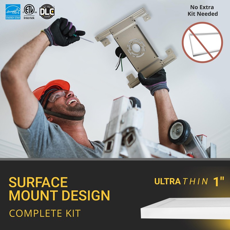 NUWATT 1x2 FT LED Flat Panel, 5CCT 2700K/3000K/3500K/4000K/5000K Selectable, 2000LM,