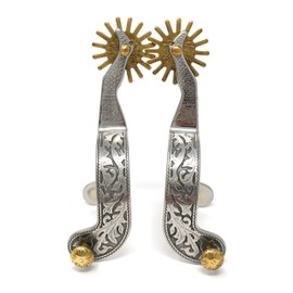 AJ Tack Men's Gal Leg Engraved Spurs