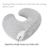LAT Nursing Pillow for Breastfeeding with Removable Minky Cover,Ergonomic Breast