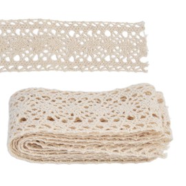 Hapivida Lace Trim Fabric Elegant and Beautiful Design for DIY Sewing of Clothes Dresses and Curtains Made of Cotton Thread