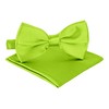 BomGuard Men's Bow Tie with Pocket Square Set - Bow