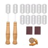 Dyzoxa 10pcs Bread Lame Cutter,Wood Handle Bread Scoring Tool Bread