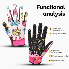 Vilico Full-Finger Cycling Gloves for Men and Women – Adjustable Cycling Gloves for Outdoor Activities, Mountain Biking, with Cushioning & Protection, Comfortable and Breathable – Size XS