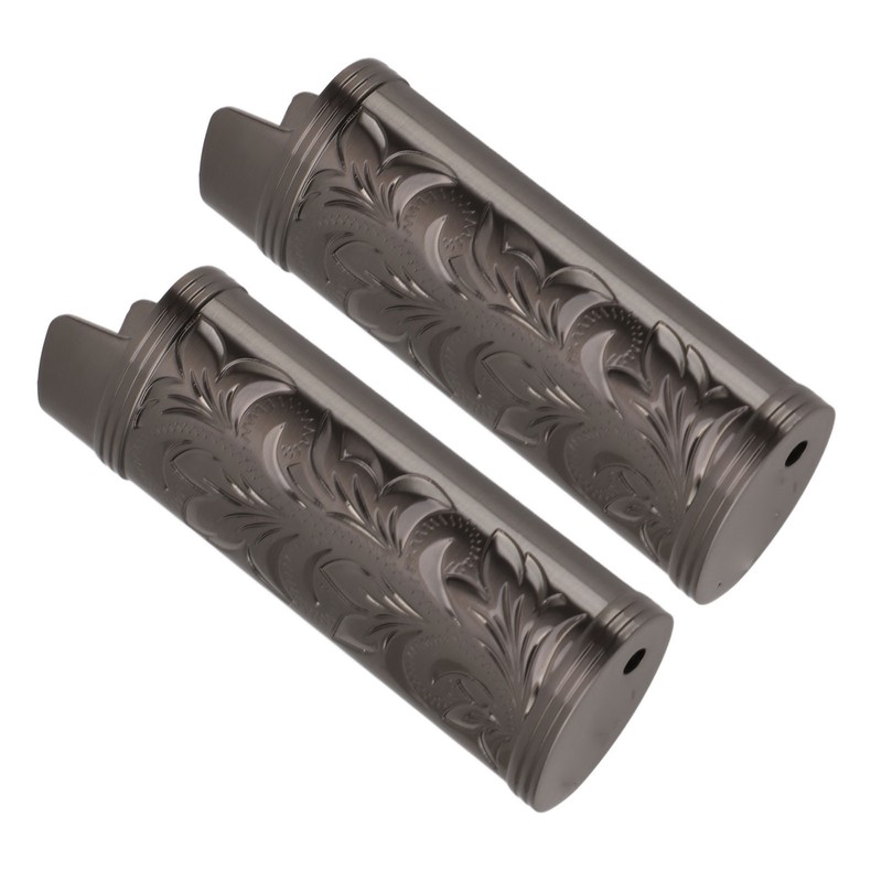 2PCS Torch Lighter Case Vintage Zinc Alloy Eye Catching Long