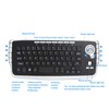 Mini Ergonomic Keyboard Trackball Air Mouse 1200dpi Function TV 2.4G