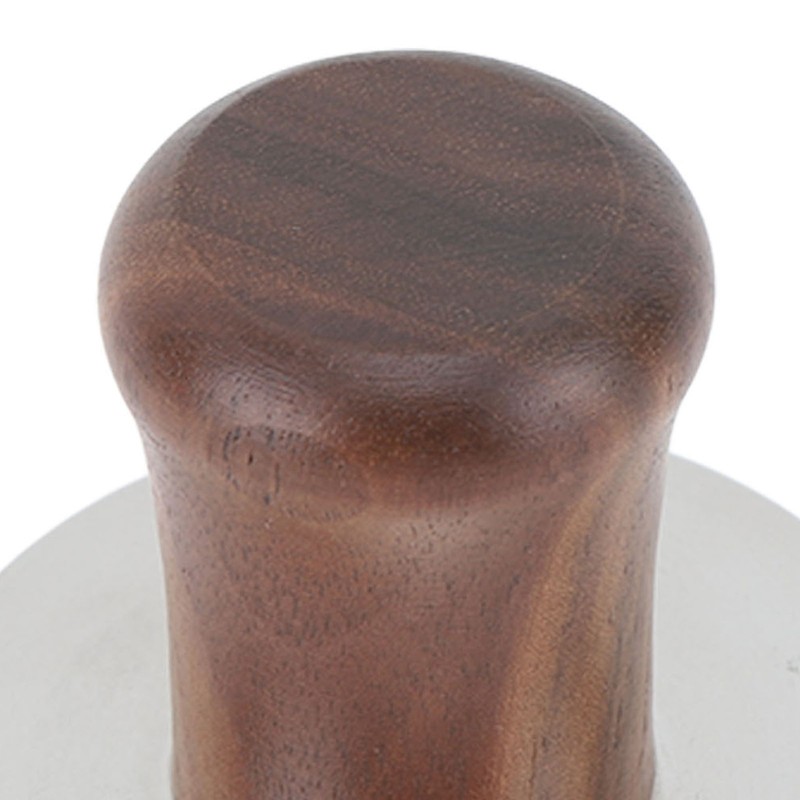 Wood Handle Coffee Tamper Stainless Steel Press Detachable Flat Base