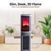 Comfort Zone 25" Oscillating Tower Space Heater with 3D Flame