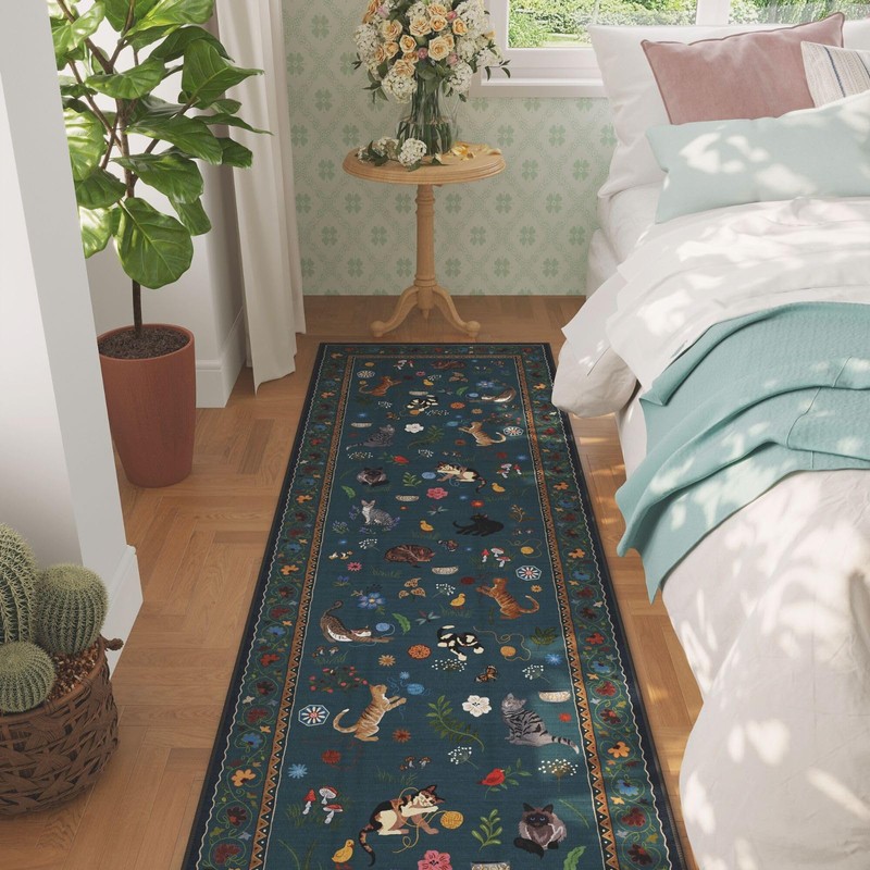 Rugcomf Runner Rug for Kitchen Non Slip 2'6''x8' Washable Rugs