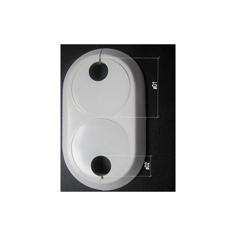 Twin Double 18 mm PVC Chrome Radiator Pipe Cover Collar