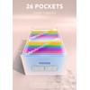 ThinkTex 26 Pockets Expanding File Folder, Upright & Open Top,