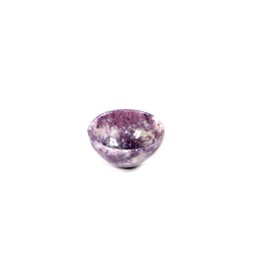 Prajet Natural Crystal Handmane Alter Bowl Cleanse Meditation Spiritual and Recharge Crystals Decoration Gift Thoughtful Gift for Wellness Precious Gift (Lepidolite)