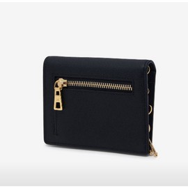 Hazzys (대구신세계)블랙 가죽 큐빅 퍼피로고 참장식 반지갑 HIWA5E184BK (Daegu Shinsegae) Black Leather Cubic Puppy Logo Charm Decoration Wallet HIWA5E184BK