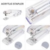 Transparent Acrylic Stapler for Office, Clear Staplers for Desk, Silver