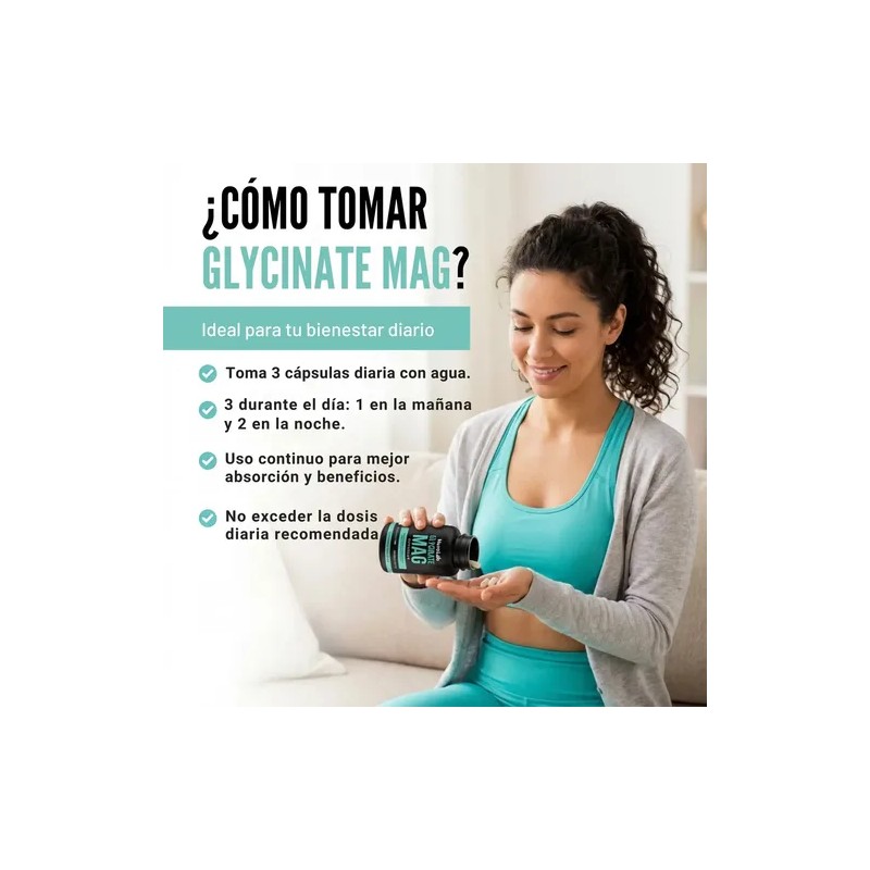 Glicinato Magnesio Capsulas 610mg Nuvalab Domir Sabor