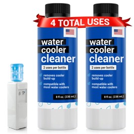 IMPRESA Water Cooler Cleaner and Water Dispenser Cleaner, Removes Unwanted Build-Up, 4 Uses, For Top or Bottom Load, 2pk 8oz Bottles