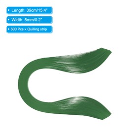 PATIKIL Quilling Strips Paper 600pcs 5mm 39cm Origami Paper Quilling Kits for Art DIY Hand Craft Christmas, Army Green