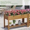 GHWIE Raised Garden Bed with Shelf,Elevated Wooden Planter Box with