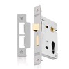 XFORT® Satin Chrome Euro Profile Sashlock 75mm, Euro Sash Lock