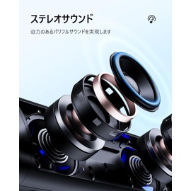 Bluetooth Speaker, Bluetooth Speaker, IPX7 Waterproof, Portable Speaker with LED Light, Bluetooth 5.3 Stereo, Pair of 2 Wireless, Hands-free Calling, For Bath, Smartphone, PC, Car