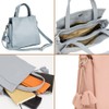Balcos Women's Genuine Leather Handbag Shoulder Bag with Charm 2-Way