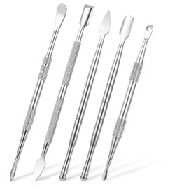Piriuuo Wax Carving Tools Set, Stainless Steel Clay Sculpting Tools Double-Ended Pottery Carving Tools Wax Modeling Tools Dental Carvers Tools Wax Accessories Modeling Sculpting and Shaping(5 Style)