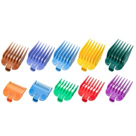 10 Pcs Color-Coded Hair Clipper Guards Cutting Guide Combs for Wahl and Surker Hair Clippers – Cutting Lengths from 1/16" to 1" (1.5mm to 25mm)